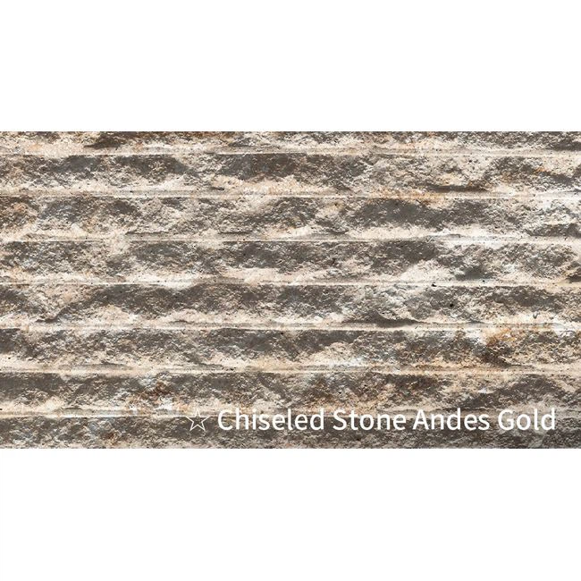 Econic Clay Tiles Chiseled Stone Andes Gold